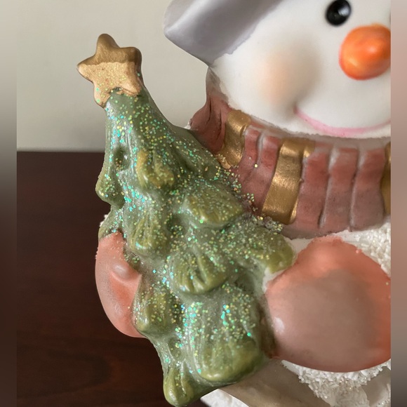 Christmas snow person tea light holder - Picture 5 of 6